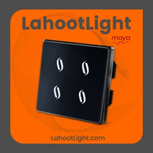 کلید لمسی چهار پل فلونا مشکی گراویتی