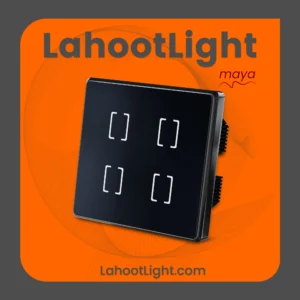 کلید لمسی چهار پل هوشمند فلونا مشکی کلاسیک