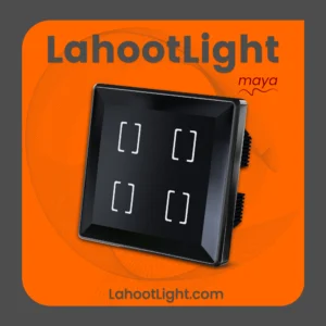 کلید لمسی دایرکت کانتکت چهار پل آریس مشکی کلاسیک