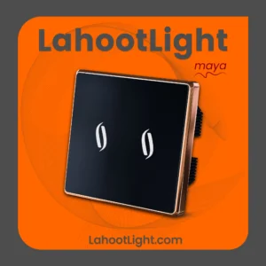 کلید لمسی دو پل فلونا مشکی گراویتی