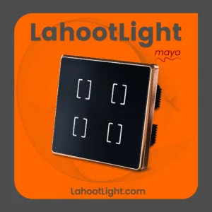 کلید لمسی چهار پل فلونا مشکی کلاسیک