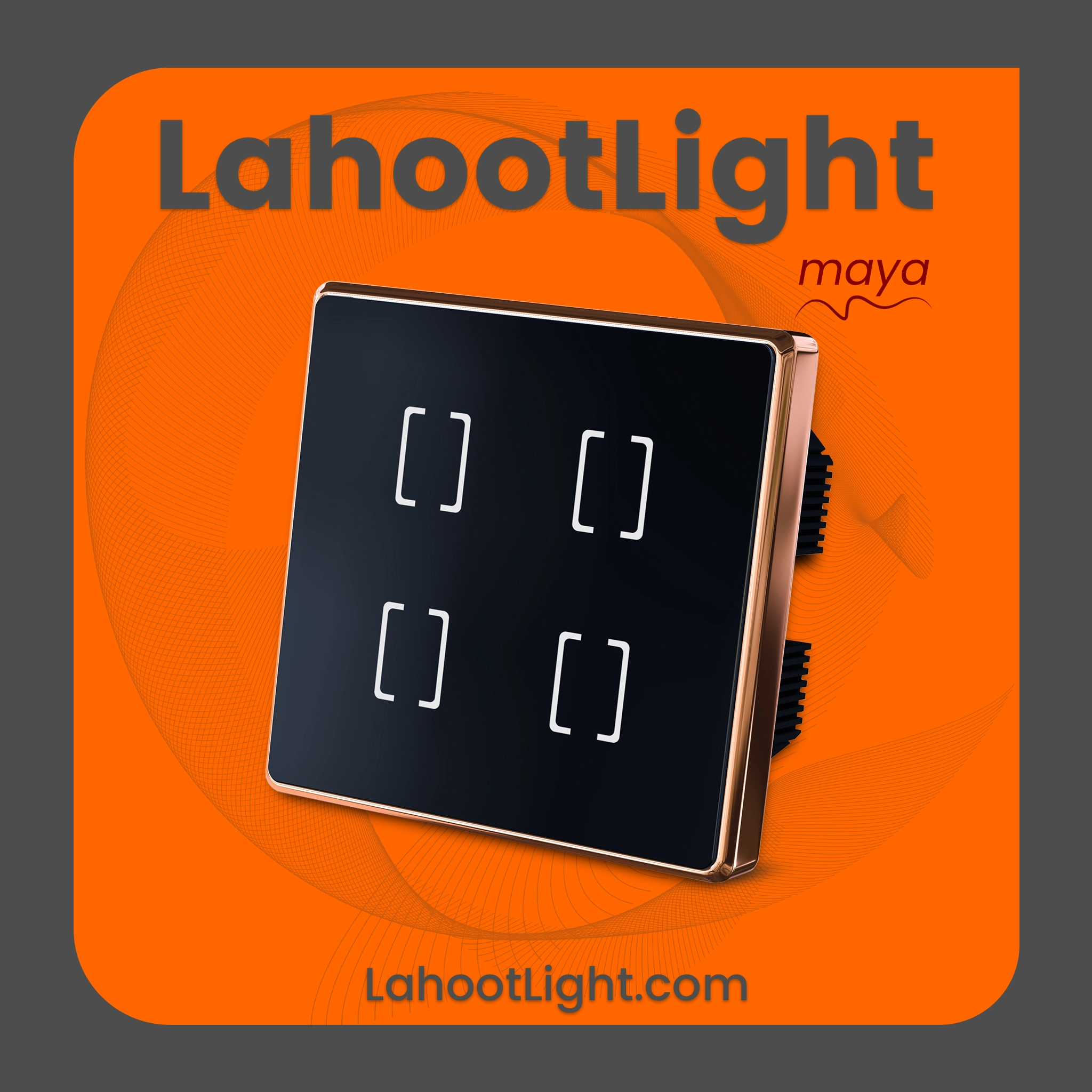 کلید لمسی چهار پل فلونا مشکی کلاسیک