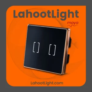 کلید لمسی دو پل هوشمند فلونا مشکی کلاسیک