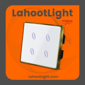 کلید لمسی چهار پل فلونا سفید گراویتی