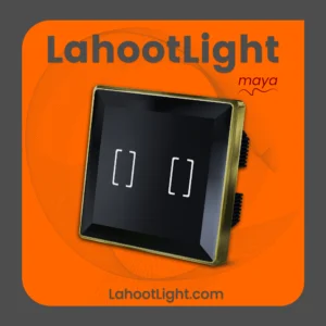 کلید لمسی دو پل هوشمند آریس مشکی کلاسیک