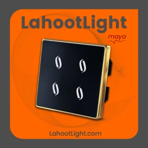 کلید لمسی چهار پل هوشمند فلونا مشکی گراویتی