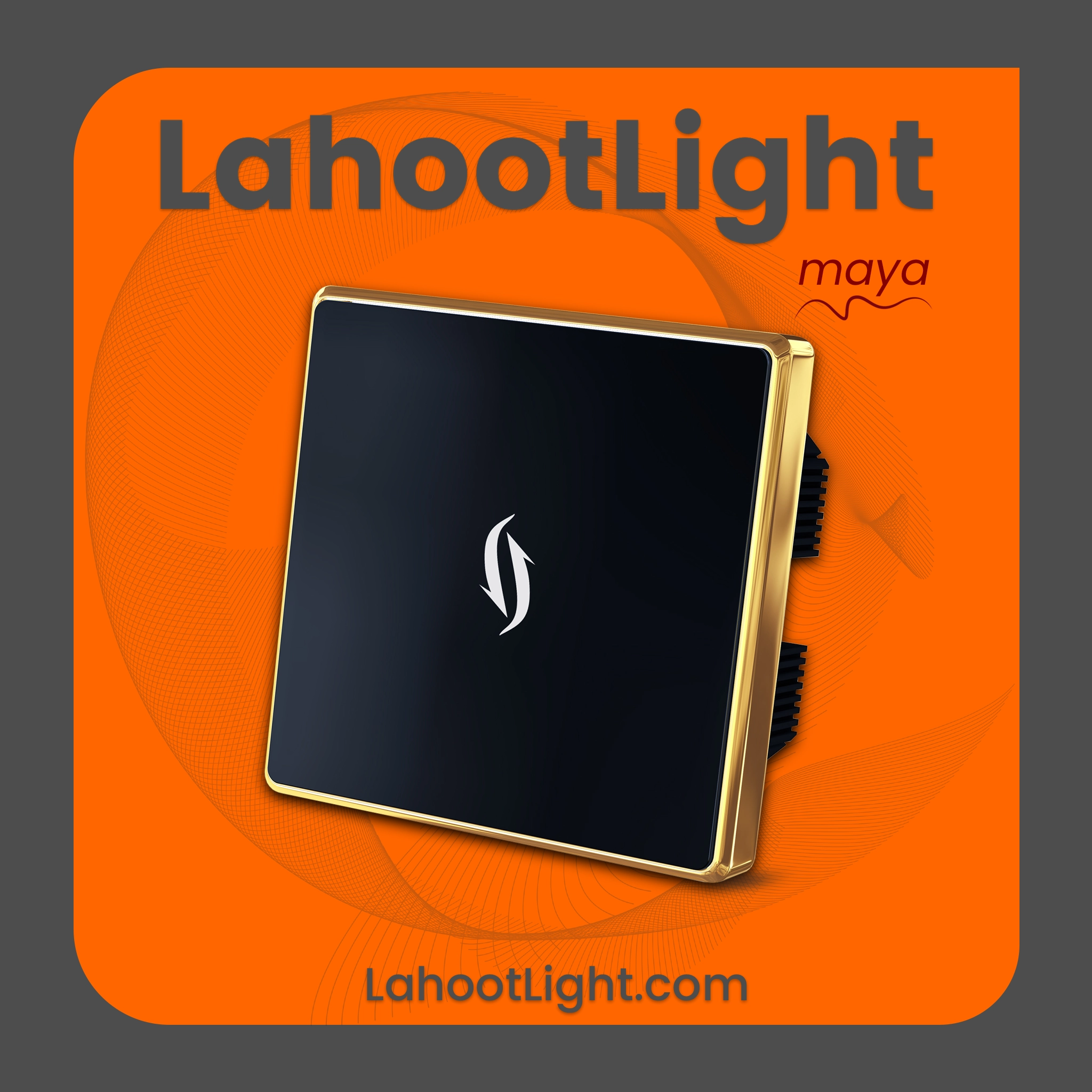 کلید لمسی صلیبی (تبدیل) هوشمند مایا مدل فلونا مشکی گراویتی