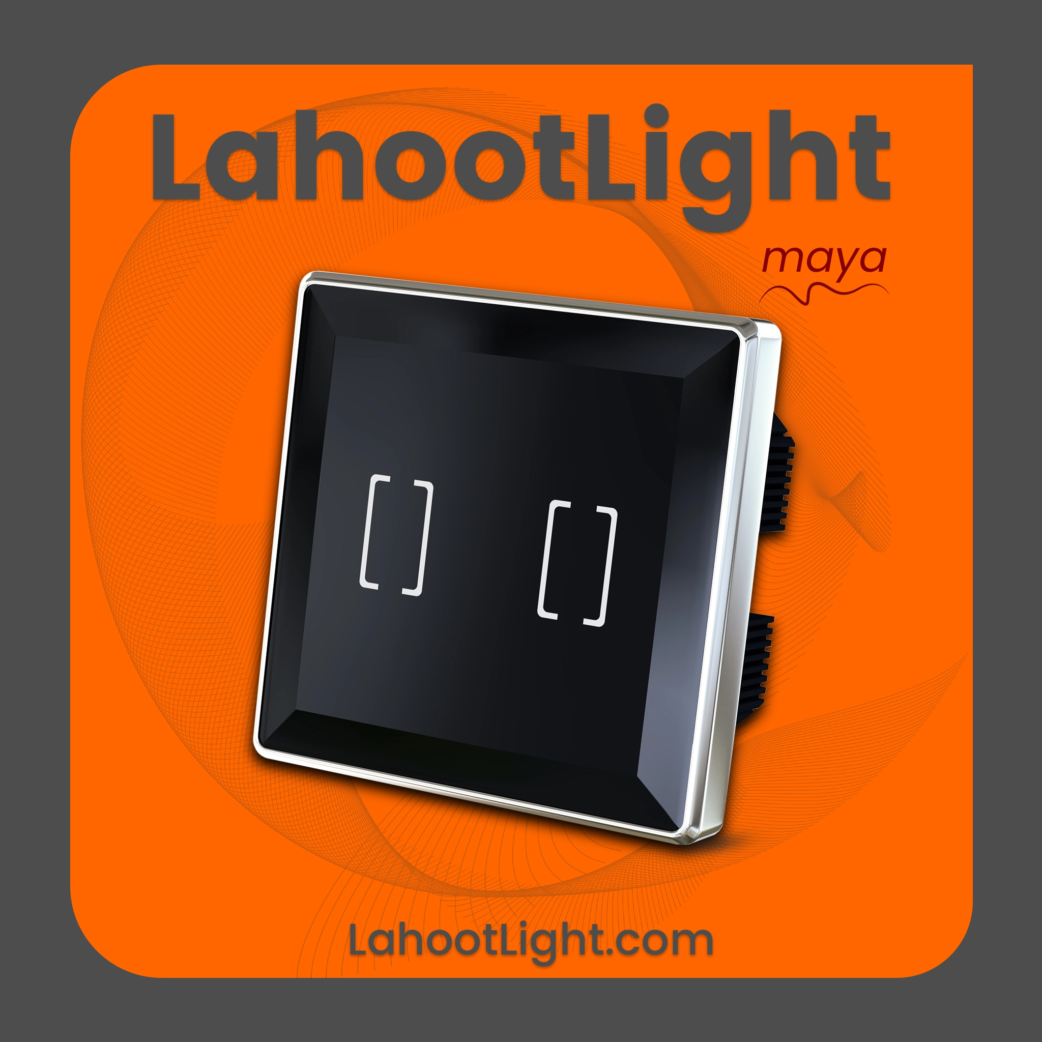 کلید لمسی دو پل آریس مشکی کلاسیک