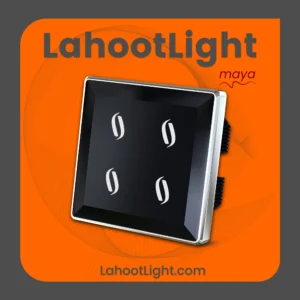 کلید لمسی چهار پل آریس مشکی گراویتی