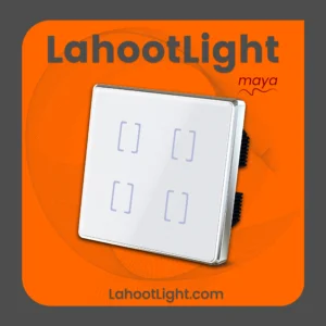 کلید لمسی چهار پل هوشمند فلونا سفید کلاسیک