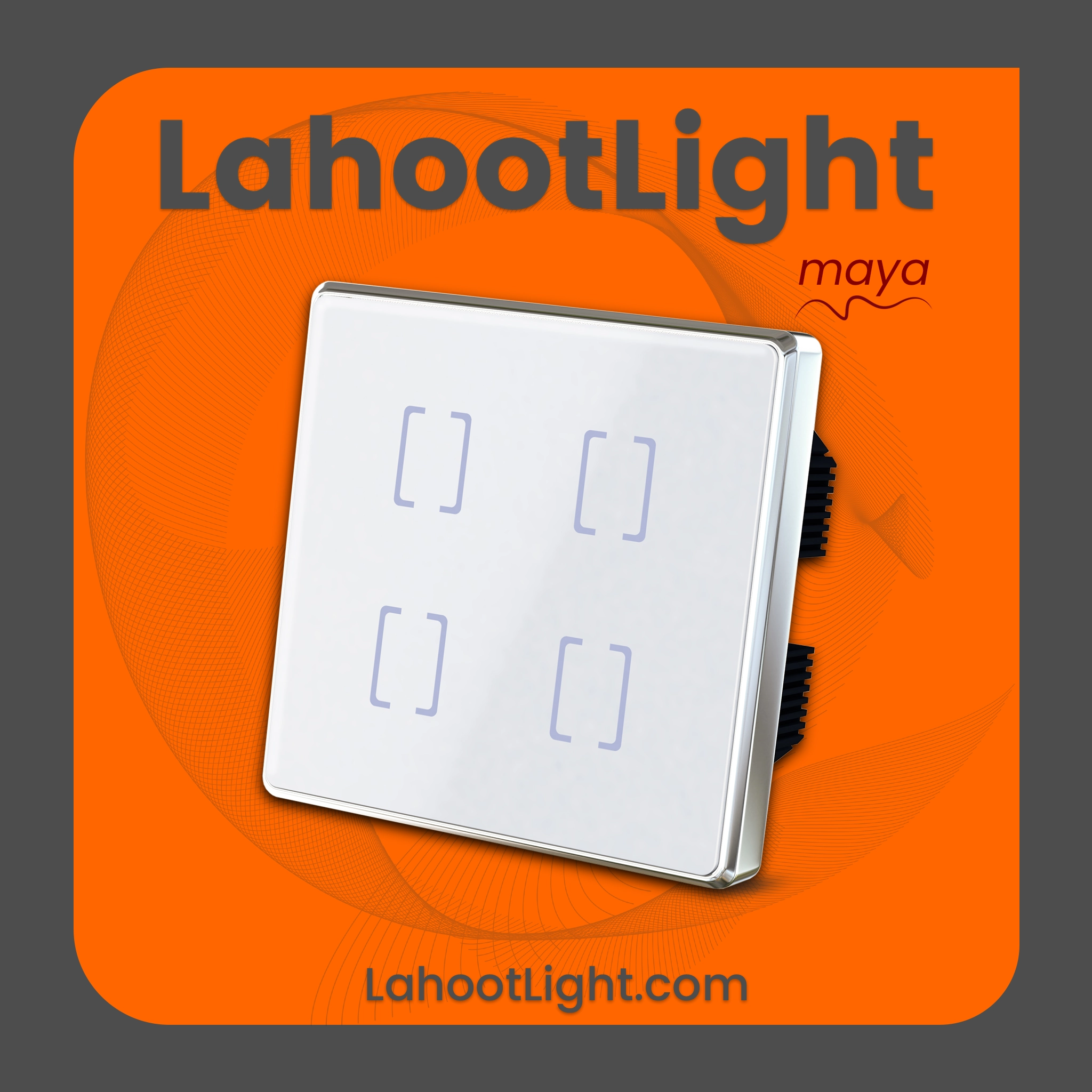 کلید لمسی دایرکت کانتکت چهار پل فلونا سفید کلاسیک