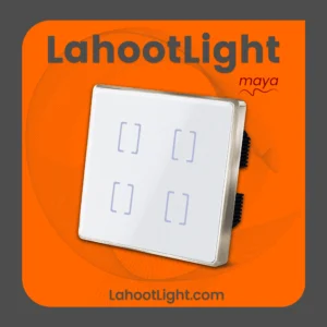 کلید لمسی چهار پل فلونا سفید کلاسیک