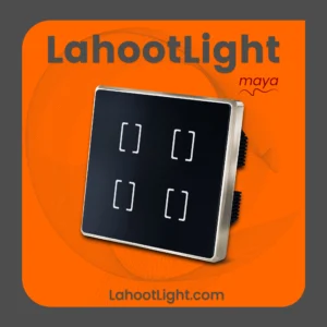 کلید لمسی دایرکت کانتکت چهار پل فلونا مشکی کلاسیک