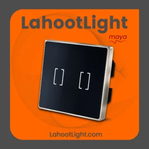 کلید لمسی دو پل فلونا مشکی کلاسیک