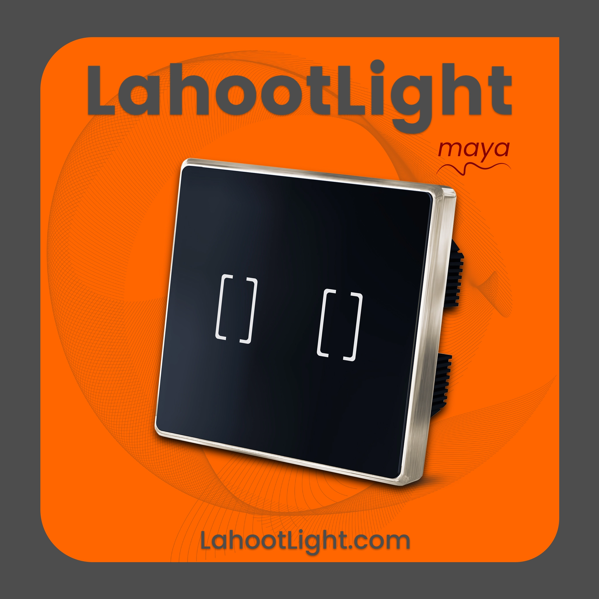 کلید لمسی دو پل فلونا مشکی کلاسیک